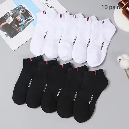5/10 Paar einfache, feste Fußkettchensocken für Herren !